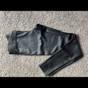 Faux leather pants